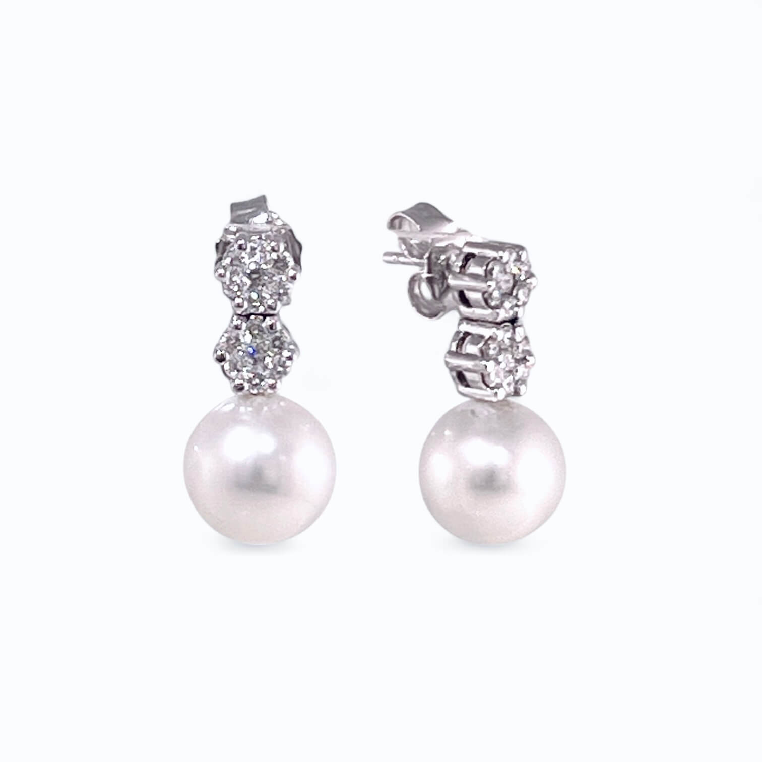 Pearl earrings white gold 750% Art.ORP184-4